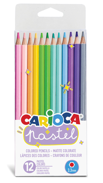 Lápices colores Carioca Pastel 12unds