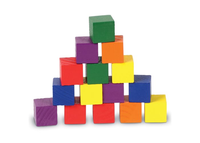 Cubos de madera en colores (juego de 102)