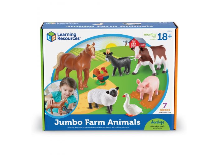 Animales granja Jumbo 7 piezas 25x19