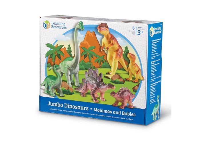Dinosaurios Jumbo 6 piezas 28x25 cm