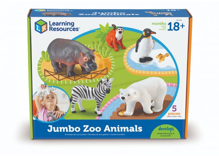 Animales Jumbo Zoo 5 piezas 19,5x10 cm